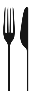 Logo fourchette couteau Toques Toqués